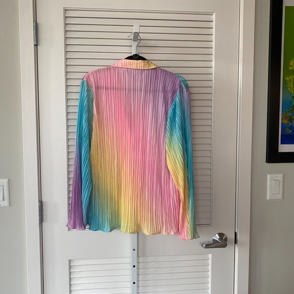 NWT Dressed in LALA Rainbow Dream Long Sleeve Plissé Set, Size S - Picture 3 of 16